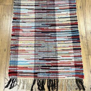 Farmhouse Handmade Woven Scatter Throw Rag Rug Cotton